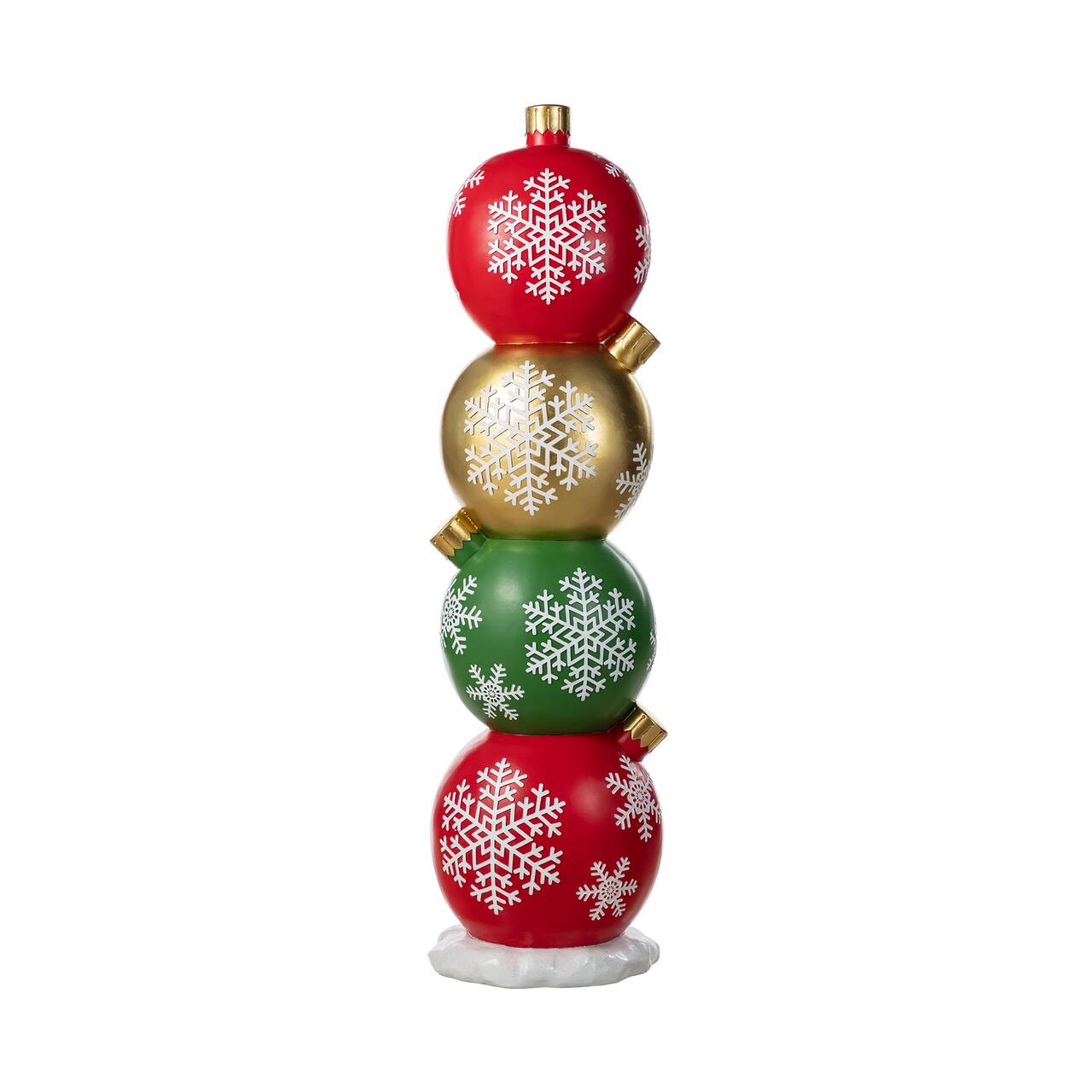 Glitzhome® 36.25" Christmas Resin Stacked Ornament Porch Decor